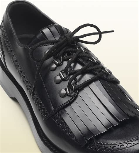 gucci brogues mens|black gucci lace up shoes.